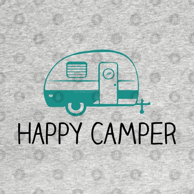 Happy Camper Vintage RV Camping Sticker by sentinelsupplyco